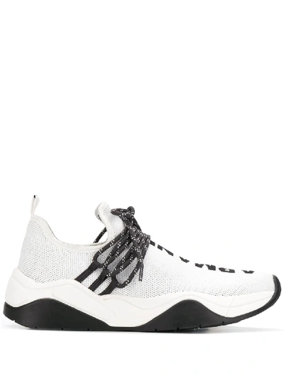 Armani Exchange Logo Trainers - White