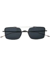 Thom Browne Eyewear Rectangle Frame Sunglasses - Black In Black