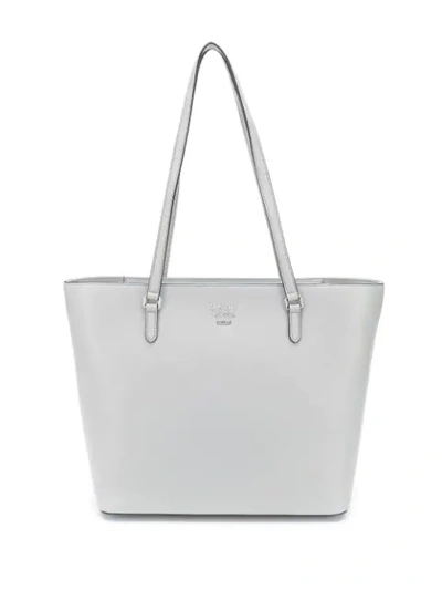 Dkny Whitney Large Leather Tote In Grey