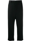 RICK OWENS RICK OWENS CROPPED TAILORED TROUSERS - 黑色