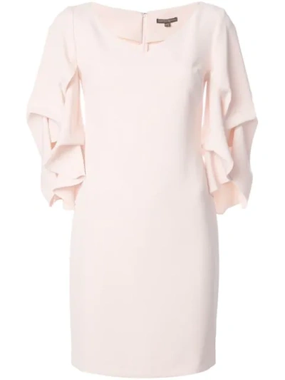 Alberto Makali Gathered Sleeve Mini Dress In Rose