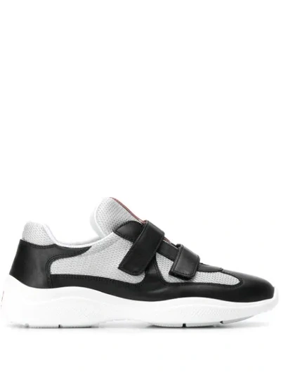 Prada Touch Strap Trainers In Grey