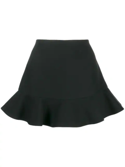 Valentino Peplum Hem Short Shorts In Black