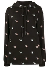 MCQ BY ALEXANDER MCQUEEN ALL-OVER SWALLOW HOODIE