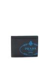 PRADA PRADA MILANO LOGO CARDHOLDER - BLACK