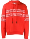 MCQ BY ALEXANDER MCQUEEN EMBROIDERED LOGO HOODIE