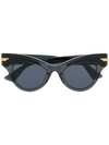 BOTTEGA VENETA OVERSIZED CAT-EYE SUNGLASSES