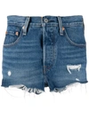 LEVI'S DISTRESSED MINI SHORTS