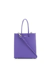 Medea Short Leather Top Handle Bag In Purple