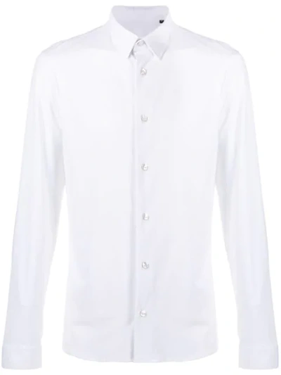 Hydrogen Woven Skull Shirt In White