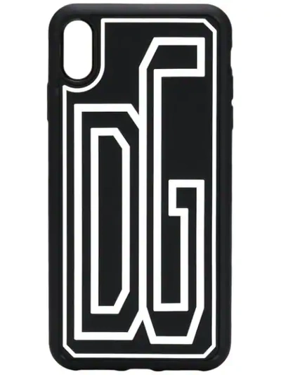Dolce & Gabbana Stretch Logo Iphone Xs Max Case In Black