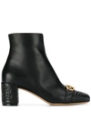 FERRAGAMO GANCINI ANKLE BOOTS