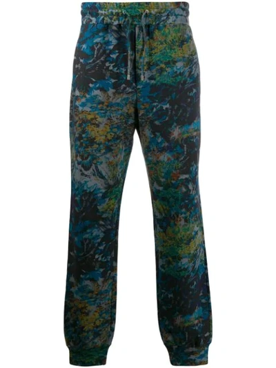 Etro Floral-print Sweatpants In Blue