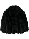RED VALENTINO FURRY CROPPED JACKET
