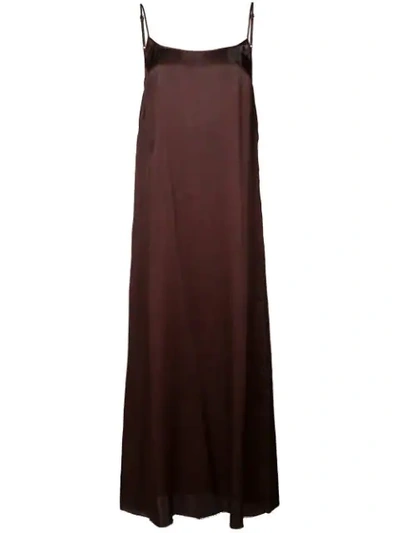 Uma Wang Tiered Maxi Dress In Dark Red