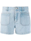 Apc Roma Mid-rise Denim Shorts In Blue