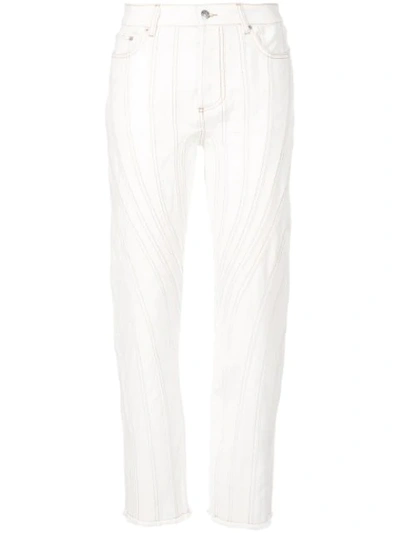 Mugler Stitching Detail Trousers - 白色 In White