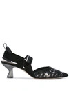 FENDI FENDI COLIBRÌ SLINGBACKS - BLACK