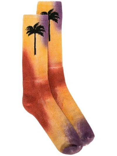 Palm Angels 棕树印花针织袜 - 多色 In Multicolour