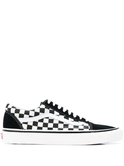 Vans Black And White Old Skool 36 Dx Leather And Canvas Sneakers