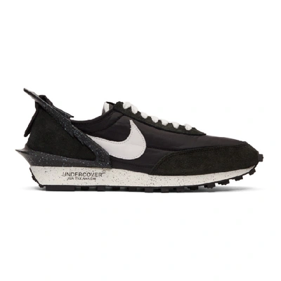 Nike Undercover Daybreak Leather-trimmed Nylon And Suede Sneakers In Black/summit White/white