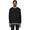 BALMAIN BALMAIN BLACK LOGO TRIM SWEATER