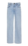 Khaite Kerrie Mid-rise Straight-leg Jeans In Light Wash