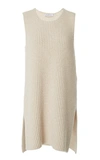 MAX MARA BOSFORO RIBBED-KNIT WOOL-CASHMERE SLEEVELESS TOP,757232