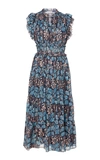 ULLA JOHNSON RENATA PRINTED SILK-BLEND DRESS,757662