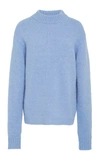 Tibi Cozette Alpaca Sweater Easy Pullover In Blue