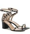 VALENTINO GARAVANI ROCKSTUD LEATHER SANDALS,P00396990