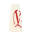 VALENTINO VLOGO JERSEY MIDI SKIRT,P00395538