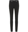 VALENTINO VLTN WOOL-BLEND SKINN PANTS,P00395563