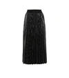 GIVENCHY VARNISHED JERSEY PLEATED MIDI SKIRT,P00403176