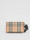 BURBERRY Small Vintage Check and Leather Crossbody Bag