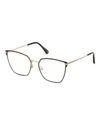Tom Ford Metal Cat-eye Optical Frames In Black