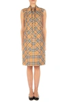 BURBERRY BURBERRY LUNA CHECKED SLEEVELESS DRESS