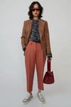 Acne Studios Cropped Trousers Coral Red