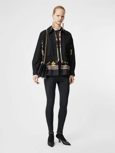 Burberry Ring-pierced Stretch Jersey Leggings In Black