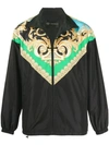 Versace Barocco Print Track Jacket In Black