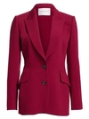 CAROLINA HERRERA Notched Lapel Wool-Blend Blazer Jacket