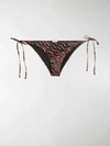 GANNI TIGER PRINT BIKINI BOTTOMS,A182314109067