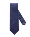 Eton Mens Dark Blue Geometric-pattern Silk Tie In Navy