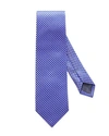 Eton Mens Dark Purple Geometric-pattern Silk Tie In Purple