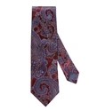 Eton Paisley Silk Tie, Dark Red In Dark Red