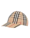 BURBERRY KID'S CHECK & ICON STRIPE BASEBALL CAP,PROD222490191