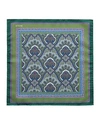 Eton Men's Silk Paisley Pocket Square, Green In Green