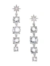 ANZIE WOMEN'S AZTEC NORTH STAR RHODIUM-PLATED, TOPAZ & SAPPHIRE DROP EARRINGS