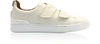 ERMENEGILDO ZEGNA SHOES WHITE LEATHER LOW-TOP SNEAKERS