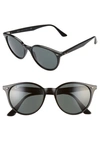 RAY BAN PHANTOS 53MM ROUND SUNGLASSES,RB430553-X